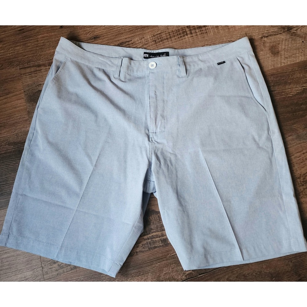 Travis Mathew Mens Golf Shorts 40 Light Blue